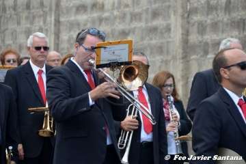 Santa Bárbara luce manto nuevo en la procesión de Lomo Catela (Foto Francisco Javier Santana)